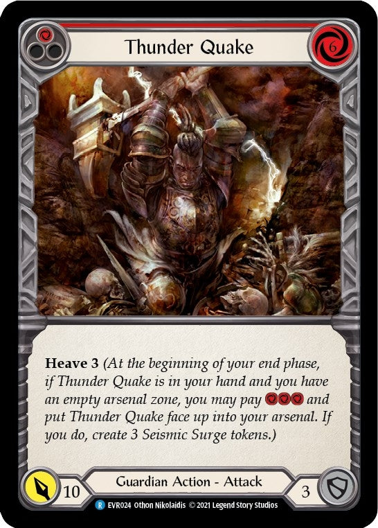 Image for Thunder Quake (Red) (EVR024) (Everfest) - Flesh and Blood TCG