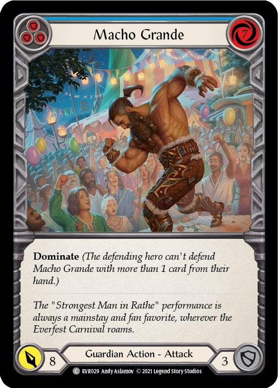 Image for Macho Grande (Blue) (EVR029) (Everfest) - Flesh and Blood TCG