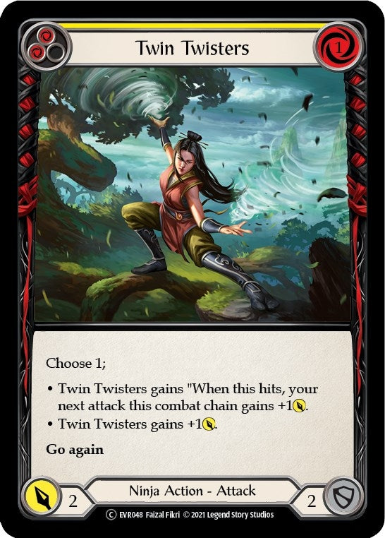 Image for Twin Twisters (Yellow) (EVR048) (Everfest) - Flesh and Blood TCG