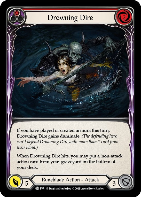 Image for Drowning Dire (Red) (EVR110) (Everfest) - Flesh and Blood TCG