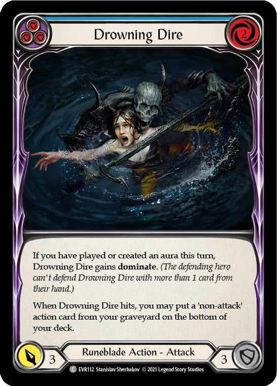 Image for Drowning Dire (Blue) (EVR112) (Everfest) - Flesh and Blood TCG