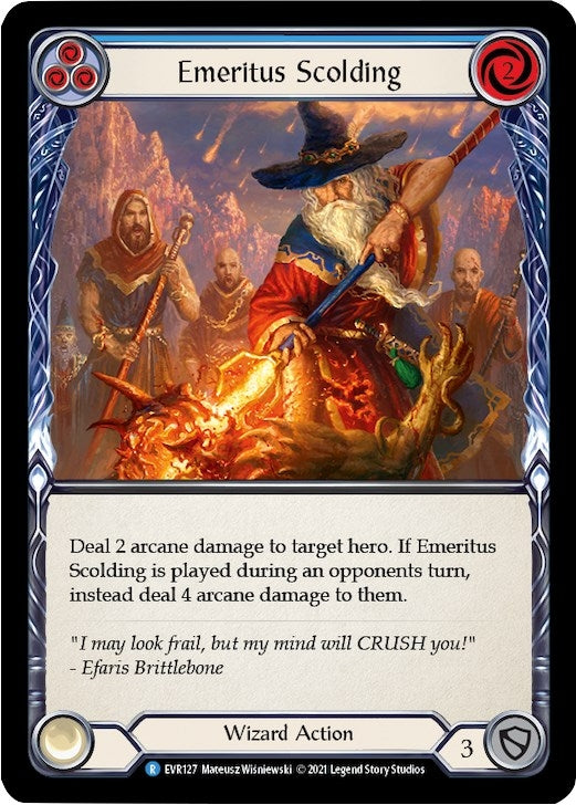 Image for Emeritus Scolding (Blue) (EVR127) (Everfest) - Flesh and Blood TCG