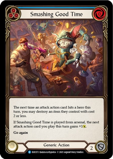Image for Smashing Good Time (Blue) (EVR172) (Everfest) - Flesh and Blood TCG