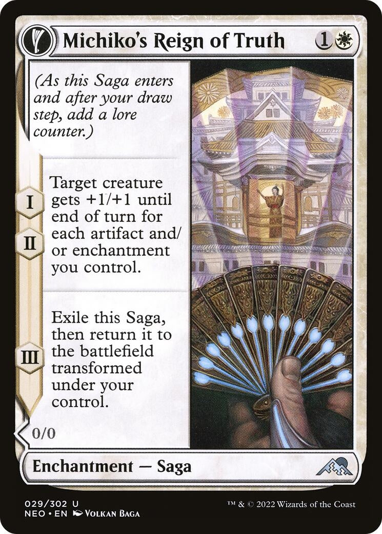 Image for Michiko's Reign of Truth (29) (Kamigawa: Neon Dynasty) - Magic: The Gathering