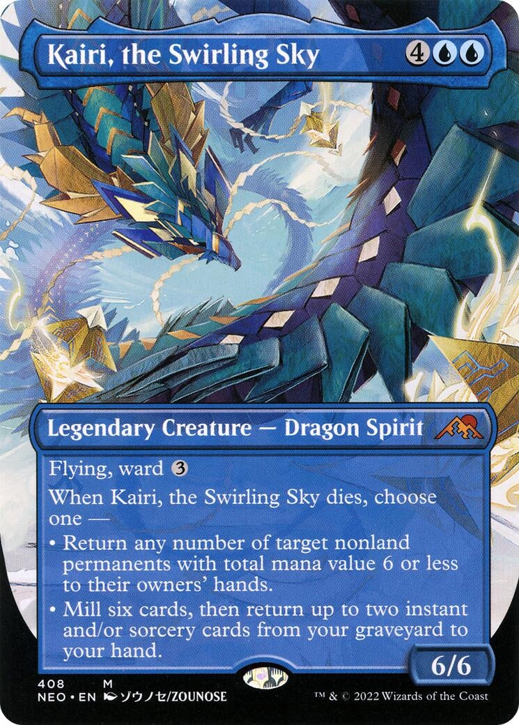 Image for Kairi, the Swirling Sky (Borderless) (408) (Kamigawa: Neon Dynasty) - Magic: The Gathering