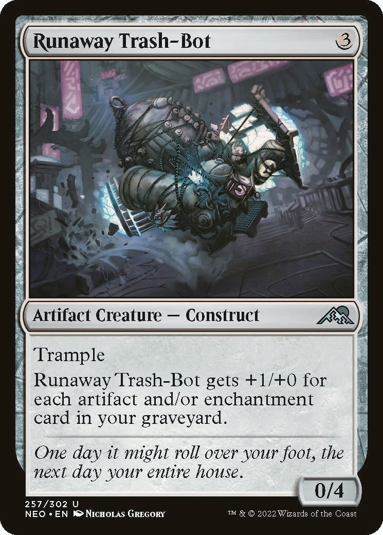 Image for Runaway Trash-Bot (257) (Kamigawa: Neon Dynasty) - Magic: The Gathering