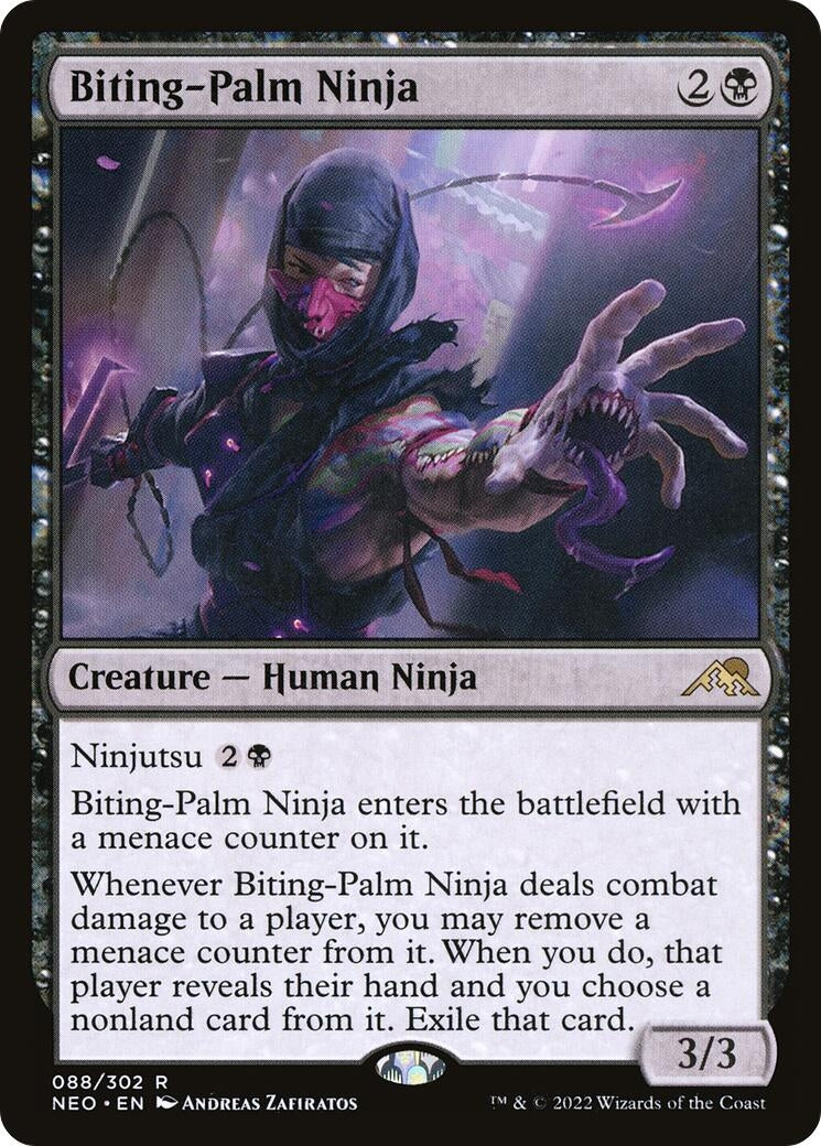 Image for Biting-Palm Ninja (88) (Kamigawa: Neon Dynasty) - Magic: The Gathering