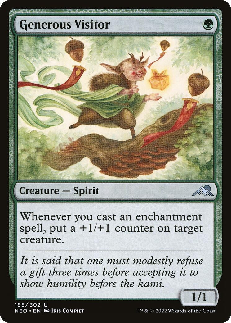 Image for Generous Visitor (185) (Kamigawa: Neon Dynasty) - Magic: The Gathering