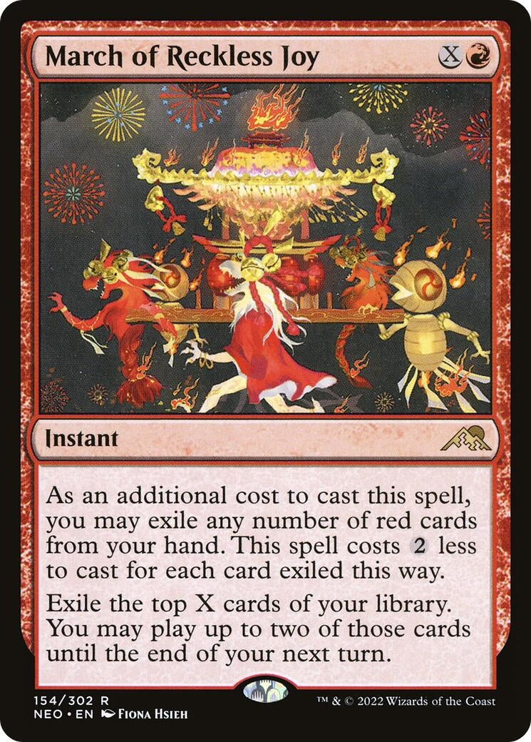 Image for March of Reckless Joy (154) (Kamigawa: Neon Dynasty) - Magic: The Gathering