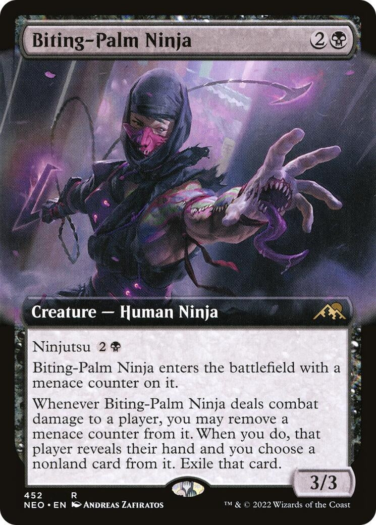 Image for Biting-Palm Ninja (Extended Art) (452) (Kamigawa: Neon Dynasty) - Magic: The Gathering