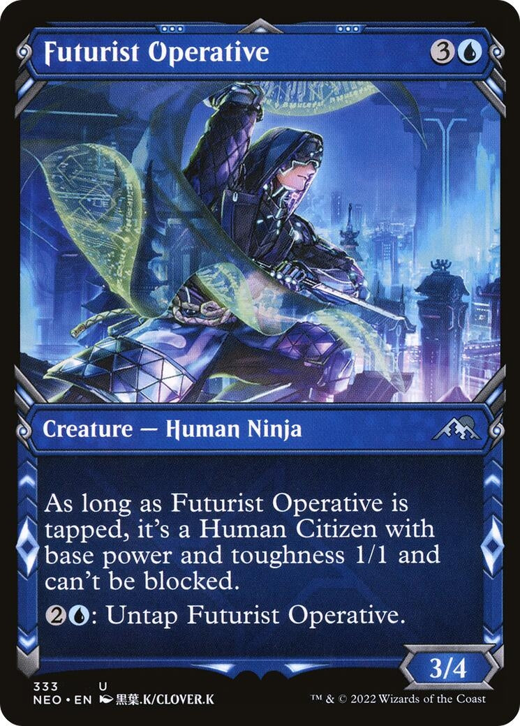 Image for Futurist Operative (Showcase) (333) (Kamigawa: Neon Dynasty) - Magic: The Gathering