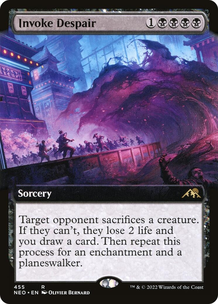 Invoke Despair (Extended Art) (455) (Kamigawa: Neon Dynasty)