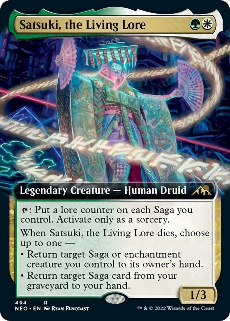 Satsuki, the Living Lore (Extended Art) (494) (Kamigawa: Neon Dynasty)