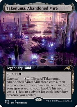 Image for Takenuma, Abandoned Mire (Extended Art) (505) (Kamigawa: Neon Dynasty) - Magic: The Gathering