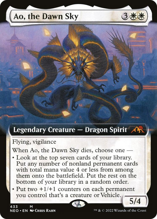 Image for Ao, the Dawn Sky (Extended Art) (433) (Kamigawa: Neon Dynasty) - Magic: The Gathering