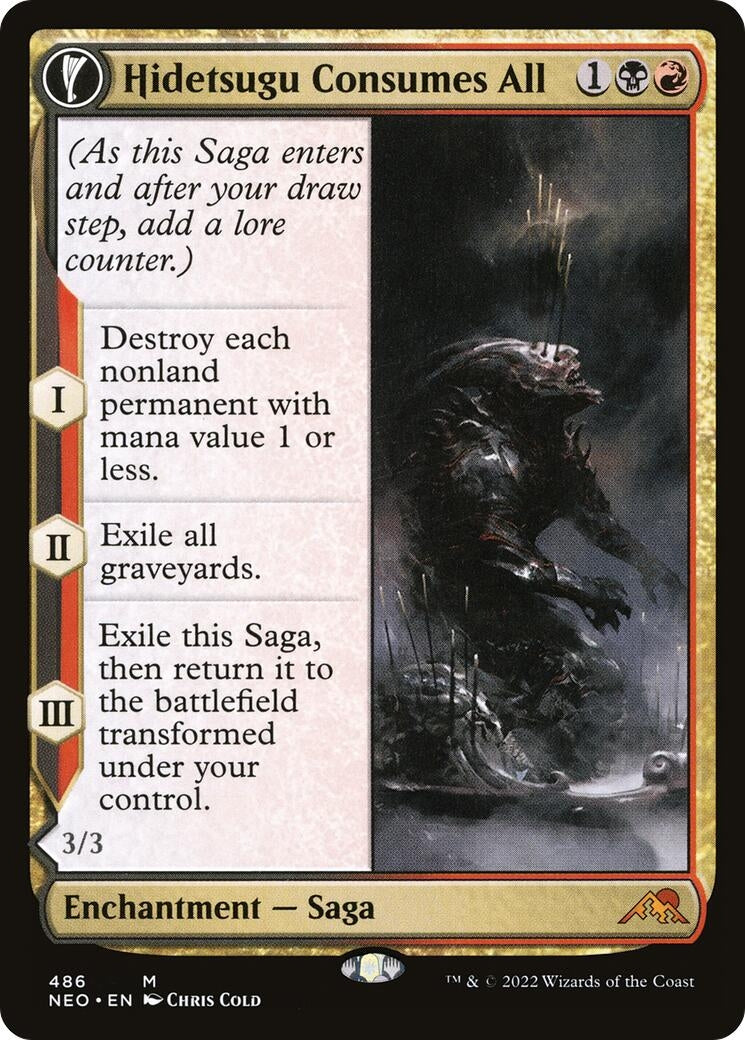 Hidetsugu Consumes All (Extended Art) (486) (Kamigawa: Neon Dynasty)