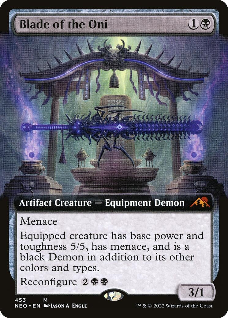 Image for Blade of the Oni (Extended Art) (453) (Kamigawa: Neon Dynasty) - Magic: The Gathering