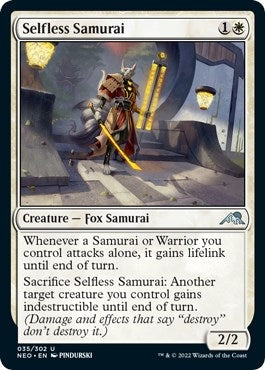 Image for Selfless Samurai (35) (Kamigawa: Neon Dynasty) - Magic: The Gathering