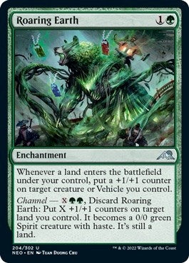 Image for Roaring Earth (204) (Kamigawa: Neon Dynasty) - Magic: The Gathering