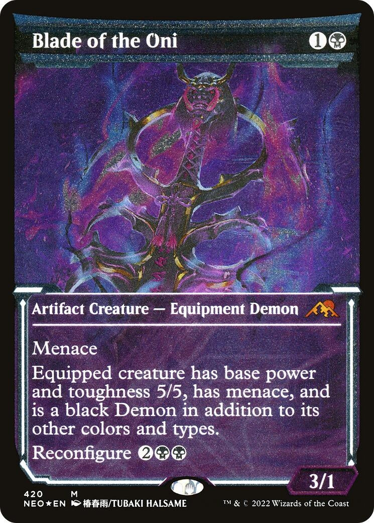 Image for Blade of the Oni (Showcase) (Foil Etched) (420) (Kamigawa: Neon Dynasty) - Magic: The Gathering