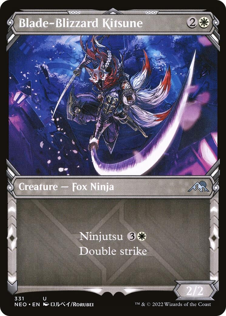 Image for Blade-Blizzard Kitsune (Showcase) (331) (Kamigawa: Neon Dynasty) - Magic: The Gathering