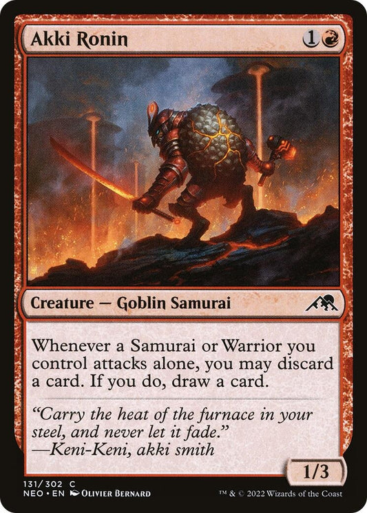 Image for Akki Ronin (131) (Kamigawa: Neon Dynasty) - Magic: The Gathering