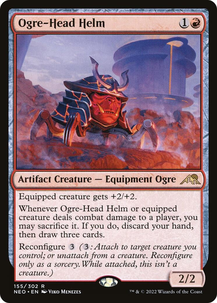 Ogre-Head Helm (155) (Kamigawa: Neon Dynasty)