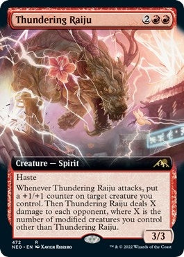 Thundering Raiju (Extended Art) (472) (Kamigawa: Neon Dynasty)