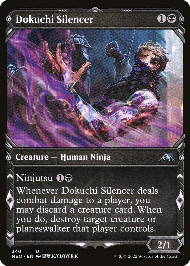 Dokuchi Silencer (Showcase) (340) (Kamigawa: Neon Dynasty)
