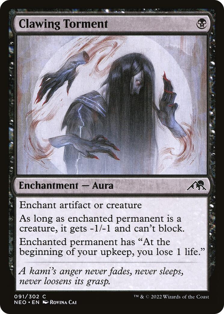 Image for Clawing Torment (91) (Kamigawa: Neon Dynasty) - Magic: The Gathering