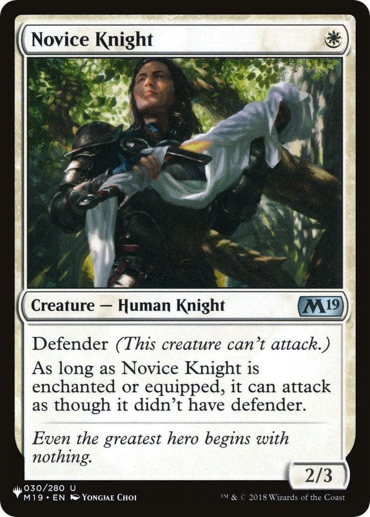 Novice Knight (030/280) (The List Reprints) (LIST)
