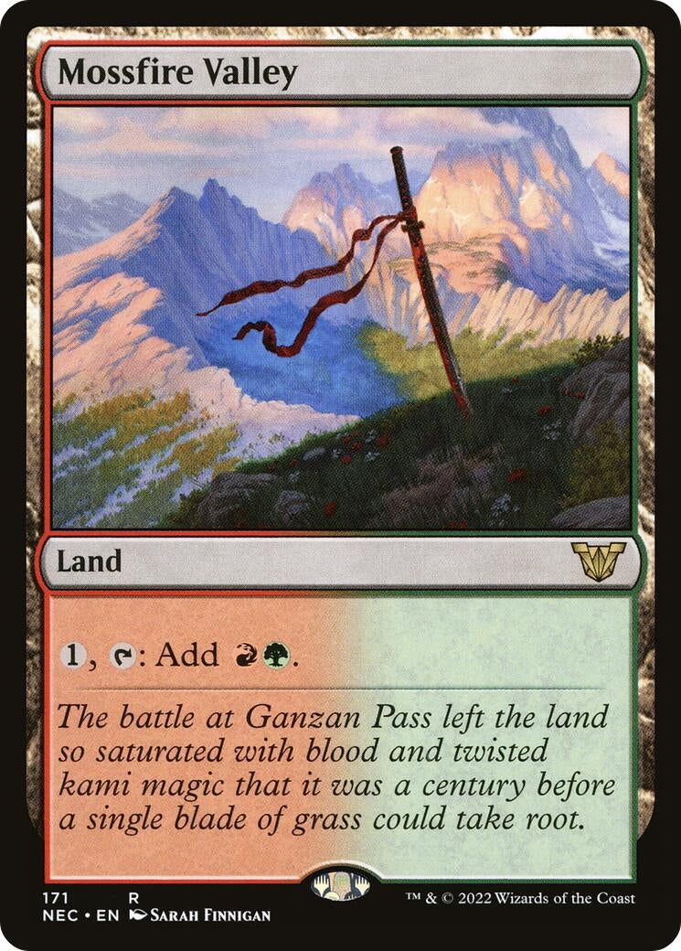 Image for Mossfire Valley (171) (Commander: Kamigawa: Neon Dynasty) (NEC) - Magic: The Gathering