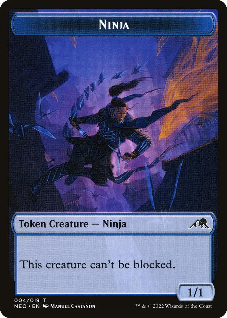 Image for Ninja Token (4) (Kamigawa: Neon Dynasty) - Magic: The Gathering