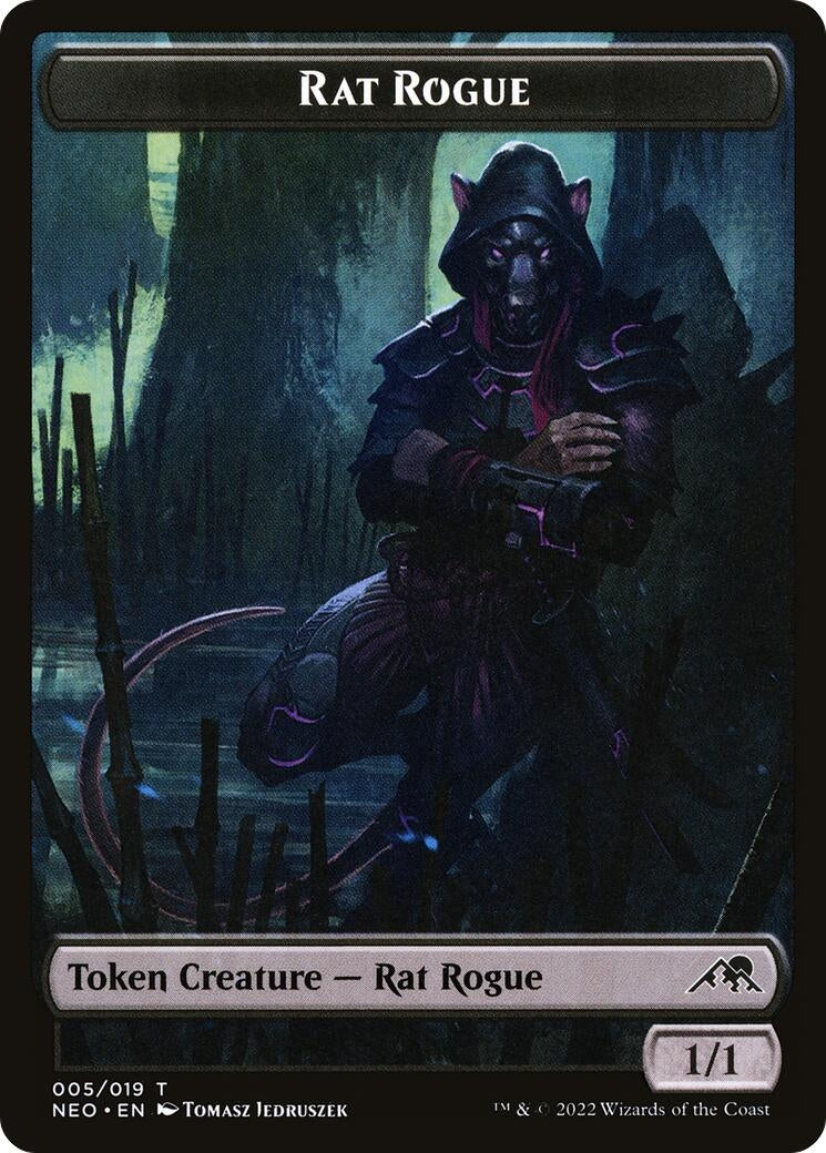 Image for Rat Rogue Token (5) (Kamigawa: Neon Dynasty) - Magic: The Gathering