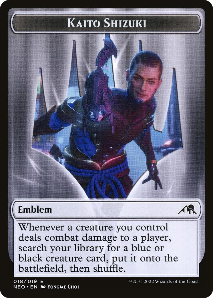 Image for Emblem - Kaito Shizuki (18) (Kamigawa: Neon Dynasty) - Magic: The Gathering