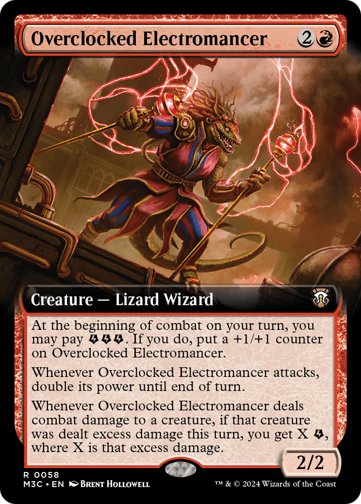 Overclocked Electromancer (Extended Art) (M3C-058) - Modern Horizons 3 Commander: (Extended Art) Foil