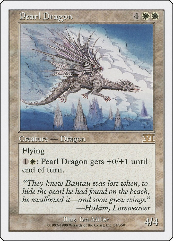 Image for Pearl Dragon (34) (Classic Sixth Edition) - Magic: The Gathering