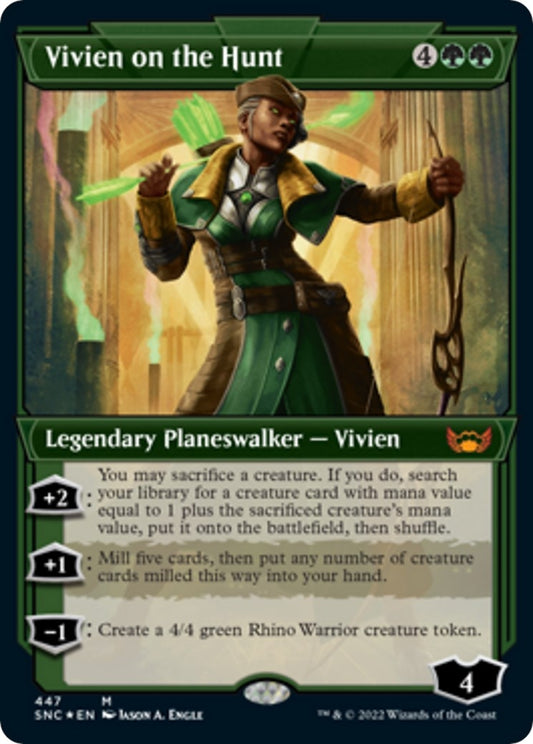 Image for Vivien on the Hunt (Showcase) (Foil Etched) (447) (Streets of New Capenna) - Magic: The Gathering