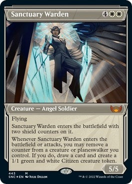 Sanctuary Warden (Showcase) (Foil Etched) (443) (Streets of New Capenna)