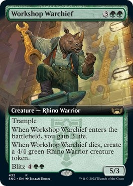 Image for Workshop Warchief (Extended Art) (432) (Streets of New Capenna) - Magic: The Gathering