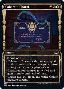 Image for Cabaretti Charm (Gilded Foil) (365) (Streets of New Capenna) - Magic: The Gathering