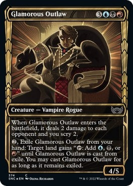 Image for Glamorous Outlaw (Gilded Foil) (374) (Streets of New Capenna) - Magic: The Gathering