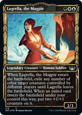 Image for Lagrella, the Magpie (Gilded Foil) (379) (Streets of New Capenna) - Magic: The Gathering