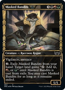 Image for Masked Bandits (Gilded Foil) (384) (Streets of New Capenna) - Magic: The Gathering