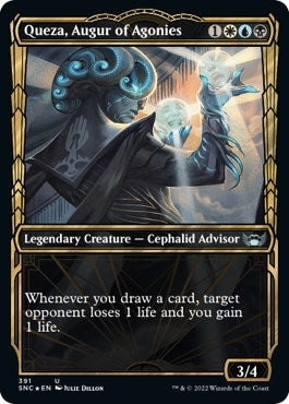 Image for Queza, Augur of Agonies (Gilded Foil) (391) (Streets of New Capenna) - Magic: The Gathering