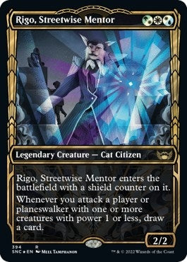 Rigo, Streetwise Mentor (Gilded Foil) (394) (Streets of New Capenna)