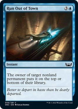 Image for Run Out of Town (58) (Streets of New Capenna) - Magic: The Gathering