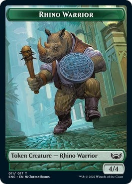 Image for Rhino Warrior Token (11) (Streets of New Capenna) - Magic: The Gathering