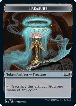 Image for Treasure (014) // Wizard Double-Sided Token (14 // 5) (Streets of New Capenna) - Magic: The Gathering