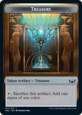 Image for Treasure (017) // Wizard Double-Sided Token (17 // 5) (Streets of New Capenna) - Magic: The Gathering